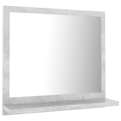 vidaXL Oglindă de baie, gri beton, 40 x 10,5 x 37 cm, PAL