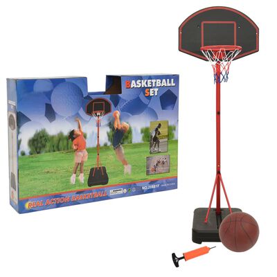 vidaXL Set cu joc de baschet pentru copii, reglabil, 190 cm