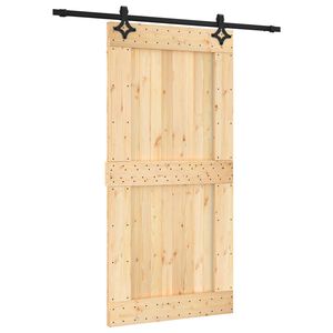 vidaXL Ușă glisantă 100 x 210 cm Lemn de Pin Solid (Nefinisat)