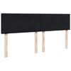 vidaXL Pat box spring cu saltea, negru, 180x200 cm, catifea