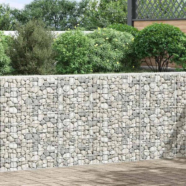 vidaXL Strat &icirc;nălțat gabion trapez, 150x20x100 cm, oțel galvanizat