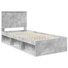 vidaXL Cadru de pat Gri Concret 100 x 200 cm Lemn de pin masiv