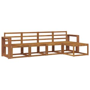 vidaXL Set de canapele de exterior 5 pcs natural Lemn Solid de Acacia