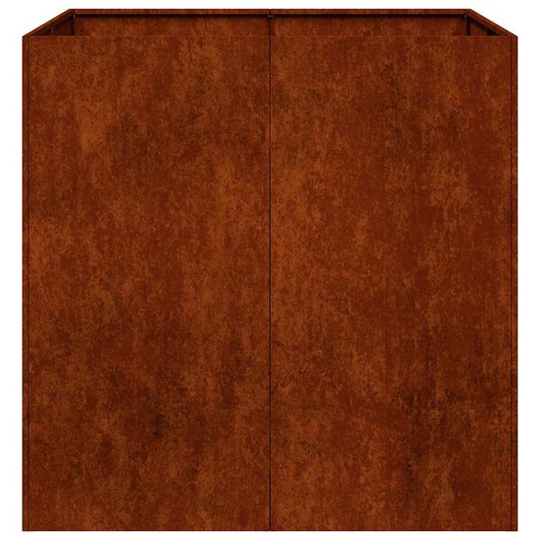 vidaXL Jardinieră Rusty 80x80x80 cm Oțel pentru intemperii
