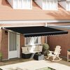 vidaXL Cortina Retractabilă Negru 400 &times; 300 cm Poliester și Aluminiu