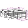 vidaXL Set mobilier grădină cu perne, 9 piese, gri deschis, poliratan