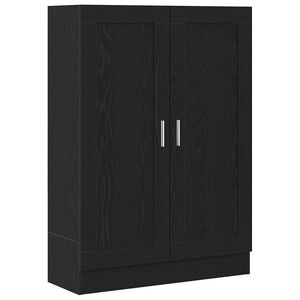 vidaXL Dulap pentru cărți 3 niveluri 82,5 x 30,5 x 115 cm Stejar Negru