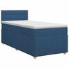 vidaXL Pat boxspring cu saltea albastru 100 x 200 cm Țesătură