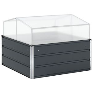 vidaXL Jardinieră Antracit 100 x 100 x 77 cm Oțel Galvanizat