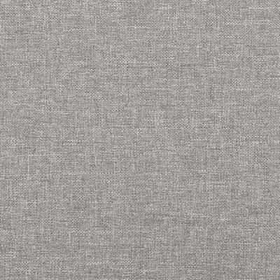 vidaXL Pat continental cu saltea, gri deschis, 160x200 cm, textil