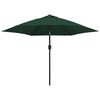 Umbrelă de soare cu stâlp din oțel 3 m, Verde