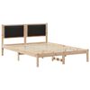 vidaXL Cadru de pat cu headboard Negru 140 x 190 cm Lemn de pin masiv