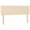 vidaXL Pat box spring cu saltea, crem, 140x200 cm, textil
