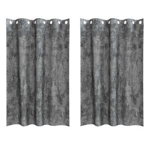 vidaXL Cortine din catifea cu perdele 2 pcs Gri 175 x 140 cm Catifea