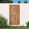 vidaXL Decorație perete de grădină 105x55 cm design bambus oțel Corten