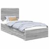 vidaXL Cadru de pat cu sertar Gri Sonoma 100 x 200 cm Lemn prelucrat