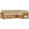vidaXL Set de canapele de exterior 4 buc. Natural și Bej