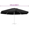 vidaXL P&acirc;nză de schimb umbrelă de soare de grădină negru 610 cm