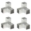 vidaXL Conectori de grindă, formă Y, 4 buc, 81x81 mm, metal galvanizat