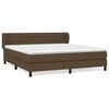 vidaXL Pat box spring cu saltea, maro &icirc;nchis, 160x200 cm, textil