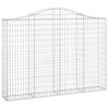 vidaXL Coșuri gabion arcuite 8 buc, 200x30x140/160cm, fier galvanizat