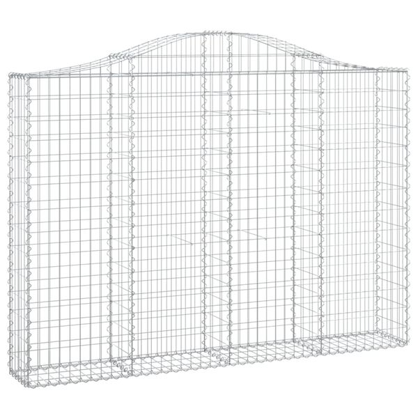 vidaXL Coșuri gabion arcuite 8 buc, 200x30x140/160cm, fier galvanizat