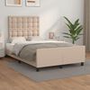 vidaXL Cadru de pat fără saltea cappuccino 120x190cm piele artificială