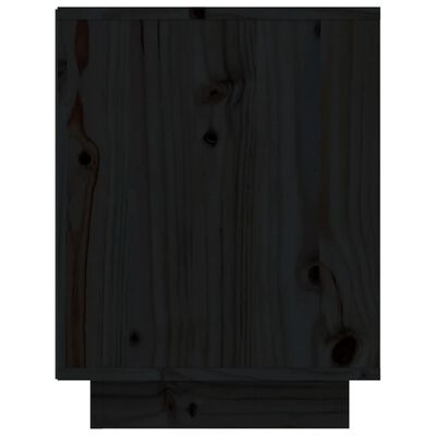 vidaXL Dulap pantofi, negru, 60x34x45 cm, lemn masiv de pin