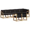 vidaXL Set de canapele de exterior cu pernă 8 pcs Alb și negru