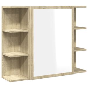 vidaXL Dulap de baie cu oglindă, stejar Sonoma, 80 x 20,5 x 64 cm, PAL