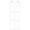 vidaXL Ușă glisantă, alb, 76x205 cm, sticlă securizată/aluminiu
