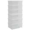 vidaXL Cutii de depozitare din plastic, 6 buc., 10 L, stivuibile