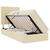 vidaXL Pat cu saltea și LED cu saltea Creme 100 x 200 cm Poliester