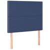 vidaXL Pat box spring cu saltea, albastru, 100x200 cm, textil