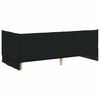 vidaXL Cadru de pat colțar cu headboard Negru 90 x 190 cm țesătură