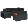 vidaXL Set canapele de grădină cu perne, 11 piese, negru, poliratan