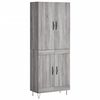 vidaXL Dulap &icirc;nalt, gri sonoma, 69,5x34x180 cm, lemn compozit