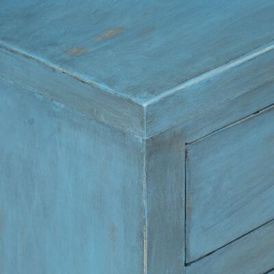 vidaXL Noptieră, albastru, 40 x 30 x 50 cm, lemn masiv de mango