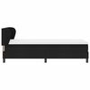 vidaXL Pat cu arcuri cu saltea cu headboard Negru 80 x 200 cm țesătură