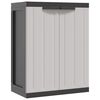 vidaXL Dulap depozitare de exterior, gri și negru, 65x37x85 cm, PP