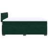 vidaXL Pat box spring cu saltea, verde &icirc;nchis, 140x190 cm, catifea