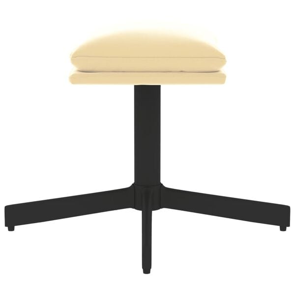 vidaXL Taburet, crem alb, 60x60x36 cm, catifea
