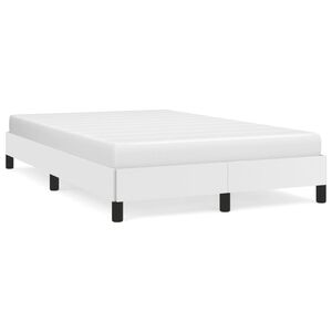 vidaXL Cadru de pat fără saltea alb 120x190 cm piele artificială