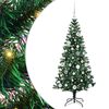 vidaXL Pom de Crăciun artificial pre-iluminat cu 150 LED Verde 150 cm