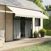 vidaXL Copertină retractabilă, crem, 400x150 cm, țesătură și oțel