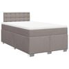 vidaXL Pat box spring cu saltea, taupe, 120x190 cm material textil