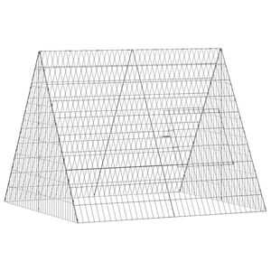 vidaXL Custodie pentru iepuri Argintiu 110 x 100 x 85 cm