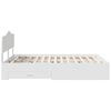 vidaXL Cadru de pat cu headboard Alb 140 x 190 cm Lemn compozit