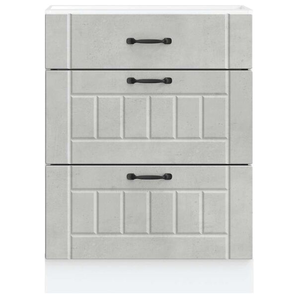 vidaXL Dulap de bucătărie &bdquo;Lucca&rdquo; Lemn prelucrat gri beton