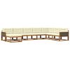 vidaXL Set de canapele de exterior cu pernă 8 pcs Natural și Crem